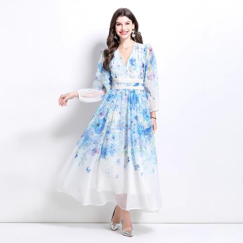 Polyester One-piece Dress light blue PC