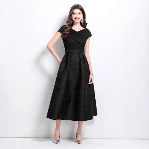 Polyester One-piece Dress black PC