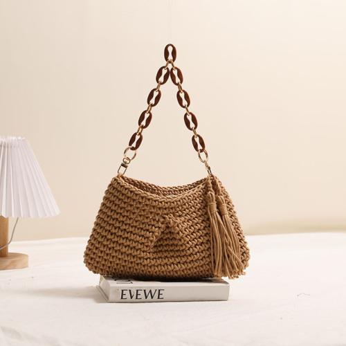 Cotton Cord Easy Matching & Tassels Woven Shoulder Bag PC