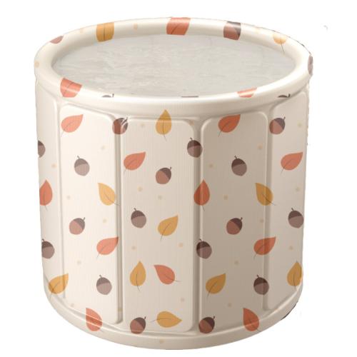 Coton perle & Tissu imperméable à l’eau & Pvc Baignoire Imprimé motif de feuille pièce