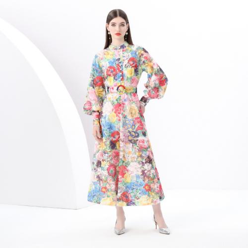 Polyester Robe d’une seule pièce Imprimé Floral pièce