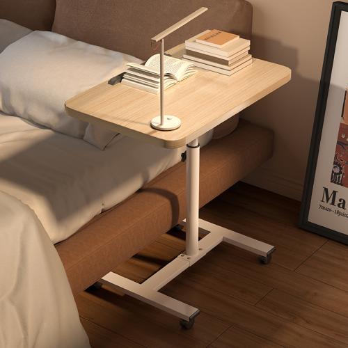 Solid Wood simple desk movable lifting folding rotating sofa bedside desk