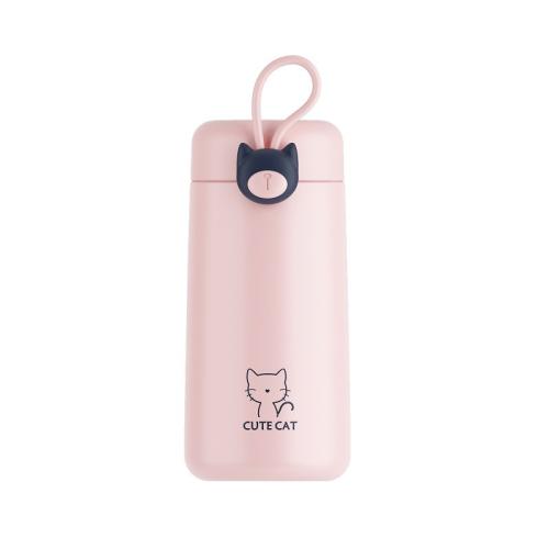 Vacuum Bottle 270ml cute cat portable vacuum stainless steel cup