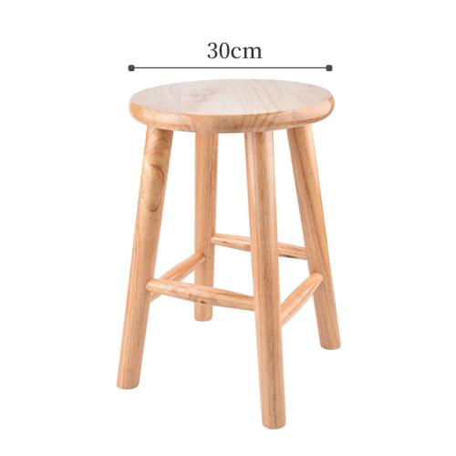 Solid wood small stool simple low stool shoe changing stool round stool