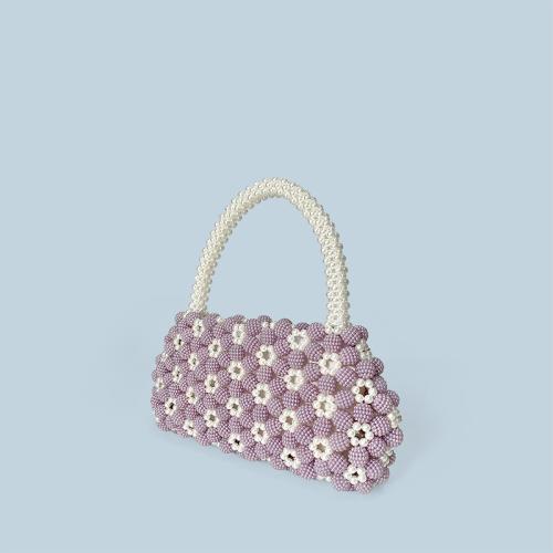 New Beaded Bag Flower Mobile Phone Bag Handmade Woven Bag