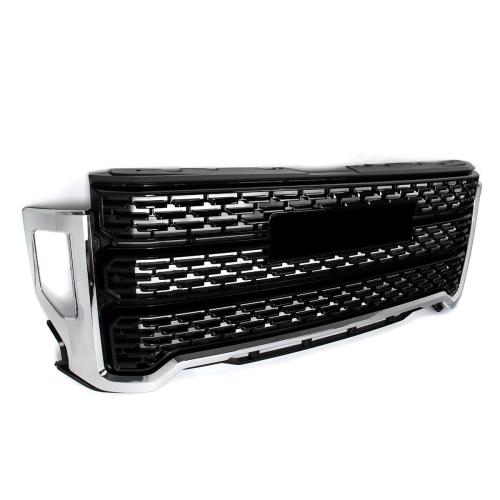 FITS FOR 2020-2023 GMC SIERRA 2500HD/3500HD DENALI STYLE FRONT GRILLE CHROME & BLACK