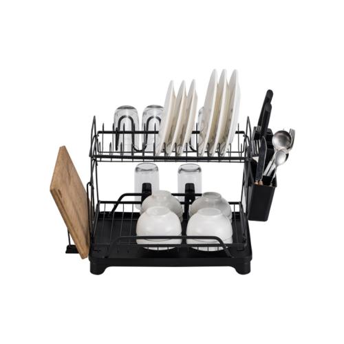 Polypropyleen-PP & Rvs Keuken Drain Rack Zwarte stuk