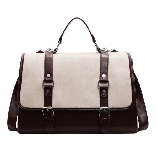 PU Leather hard-surface & easy cleaning & Easy Matching Backpack Solid coffee PC