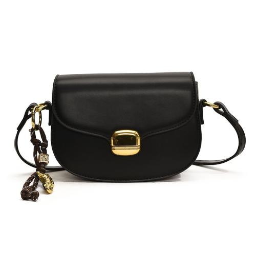 PU Leather hard-surface Crossbody Bag with hanging ornament Solid PC