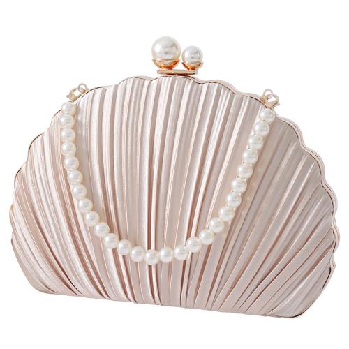 New Shell Evening Bag Pleated Clutch Bag Women's Handbag Banquet Bag