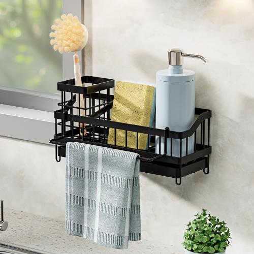 Carbon Steel Kitchen Drain Rack black PC