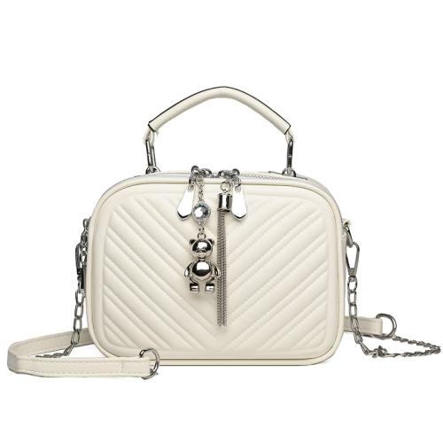 New Arrival Embroidered Plaid PU Leather Handbag