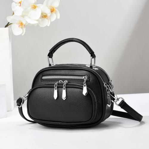 PU Leather hard-surface & easy cleaning Handbag attached with hanging strap Solid PC