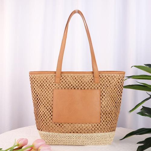 New Paper Rope Woven Bag Fashion Casual Straw Bag Beach Bag Handbag