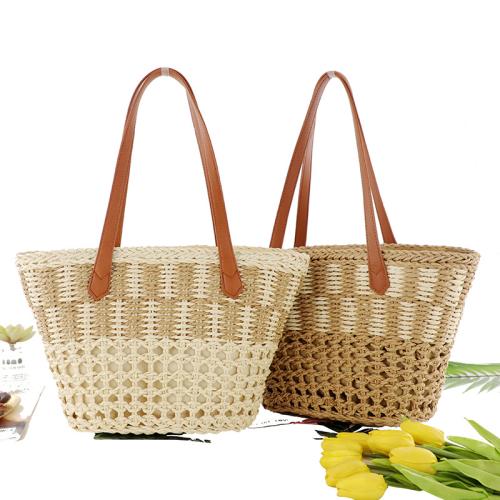 New Paper Rope Woven Bag Fashionable Straw Bag Casual Beach Bag