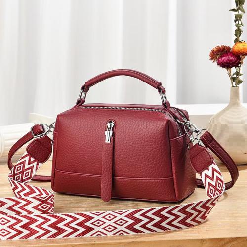 PU Leather Concise & Easy Matching Handbag attached with hanging strap Solid PC