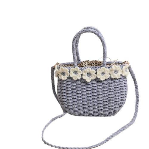 Fresh Flower Straw Woven Bag New Cute Beach Bag All-match Basket Bag