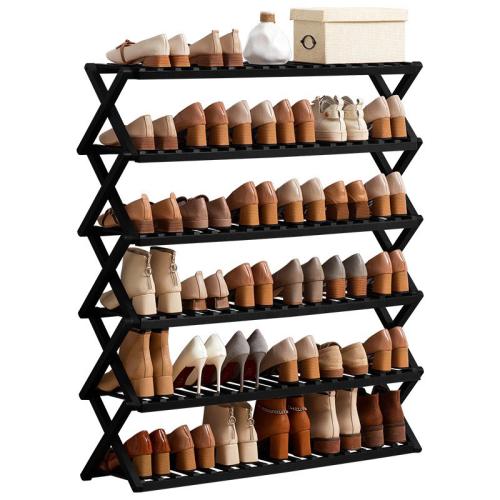 Medium Density Fiberboard & Moso Bamboo foldable Shoes Rack Organizer durable Solid PC