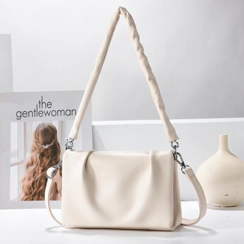 PU Leather easy cleaning & Concise Handbag attached with hanging strap Solid PC