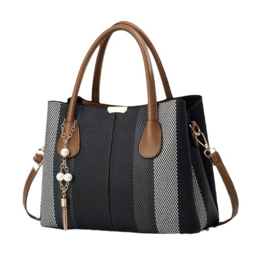 PU Leather Easy Matching Handbag with hanging ornament & attached with hanging strap PC