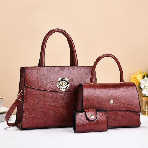 PU Leather Easy Matching Bag Suit large capacity & three piece Set