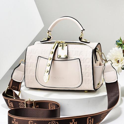 PU Leather Concise & Easy Matching Handbag attached with hanging strap Solid PC