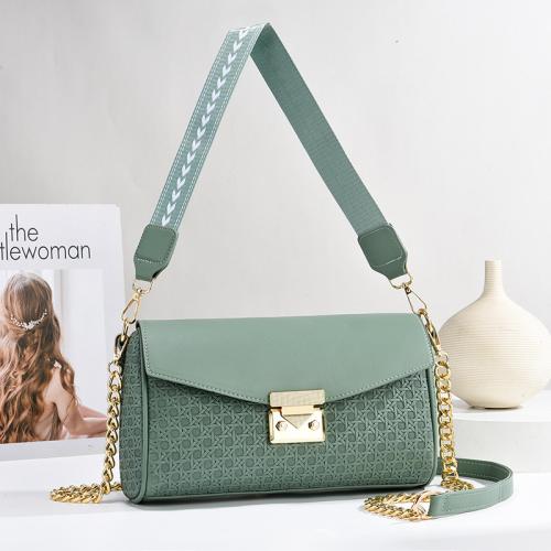 PU Leather Box Bag & Easy Matching Handbag with chain & attached with hanging strap Solid PC