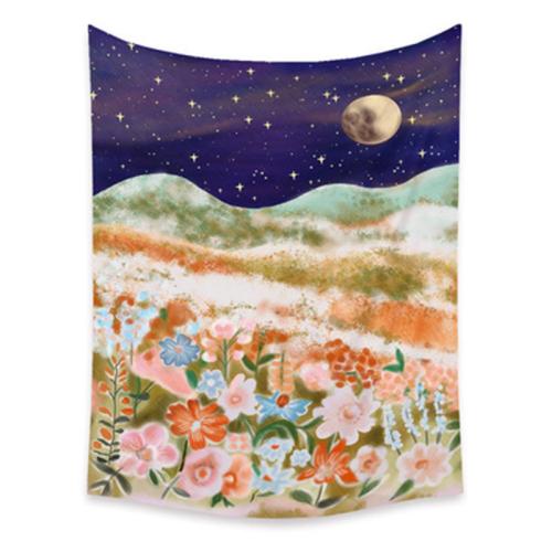 Polyester Tapestry for home decoration printed floral PC