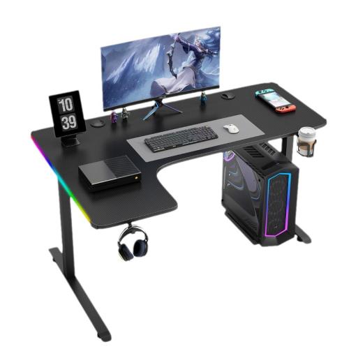 Home L-type computer desk RGB light corner E-sports desk office table