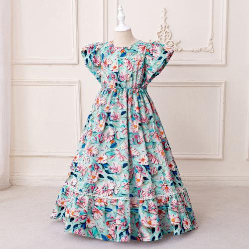 Girls Dress Princess Dress Children's Banquet Long Sleeve Evening Dress