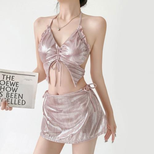 Poliéster Bikini, labor de retazos, Sólido, más colores para elegir,  Conjunto