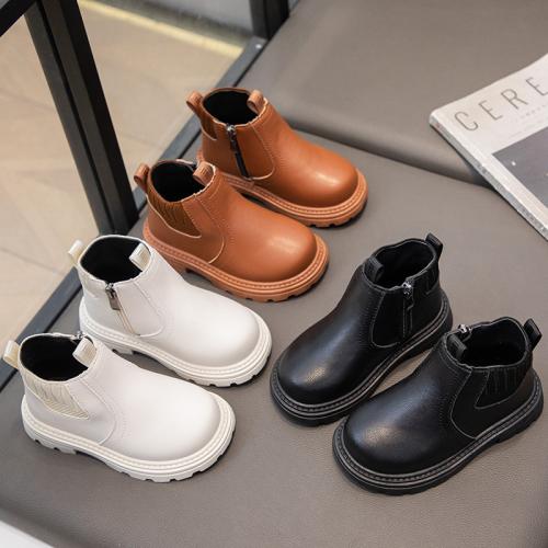 Synthetic Leather Children Boots Pair