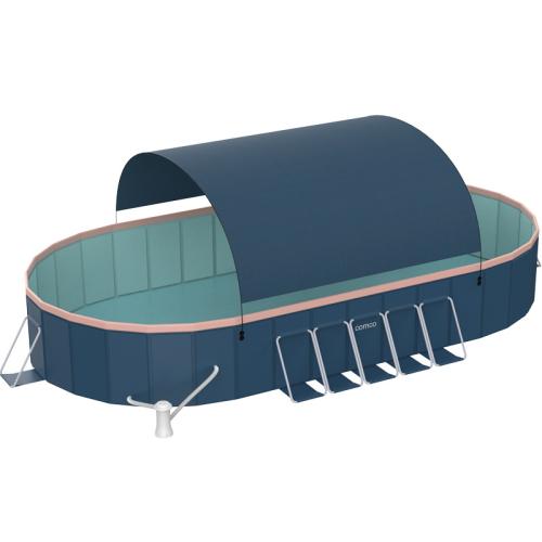 PVC foldable Swimming Pool Frame Set thickening Aluminium Alloy blue PC