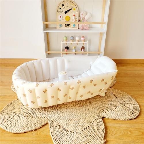 PVC foldable Baby Bathtub beige PC