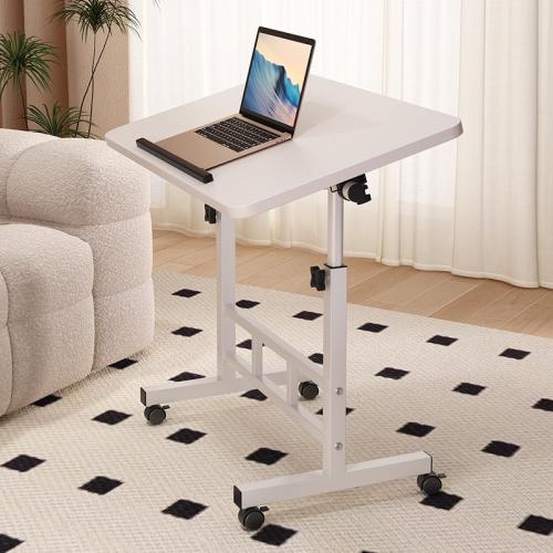 Metal & Wood Fiber Laptop Stand with caster & adjustable PC
