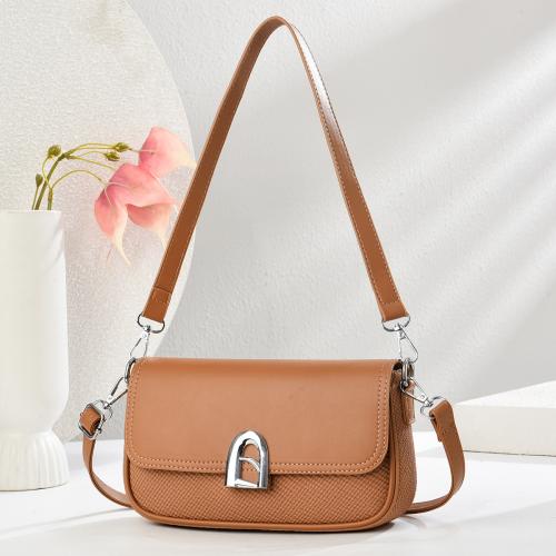 PU Leather easy cleaning & Concise & Easy Matching Handbag attached with hanging strap Solid PC