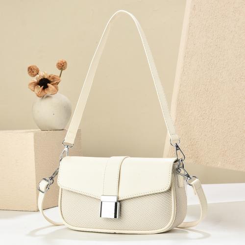 PU Leather easy cleaning & Concise & Easy Matching Handbag attached with hanging strap Solid PC