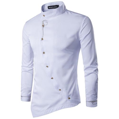 Straw Fiber Paper Rope & Polyester Men Long Sleeve Casual Shirts PC