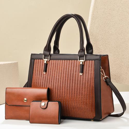 PU Leather Easy Matching Bag Suit large capacity & three piece Set