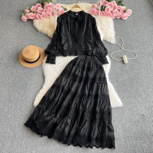 Polyester Slim Two-Piece Dress Set & two piece Set