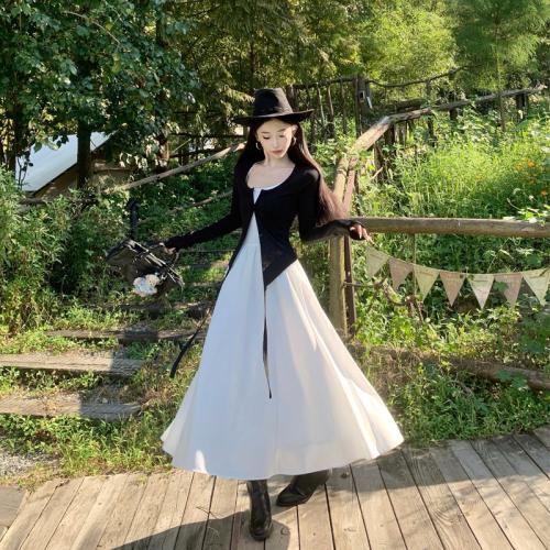 Polyester Slim Two-Piece Dress Set & two piece white Set