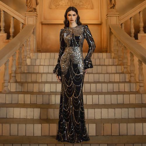 Polyester Mermaid Long Evening Dress Sequin PC