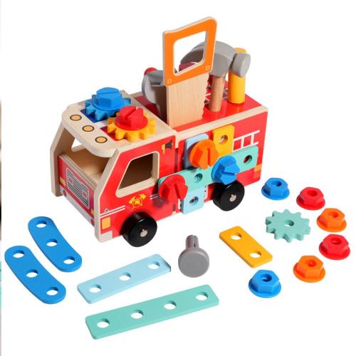 Wooden & Engineering Plastics DIY Engineering Toys Vehicle educational & break proof Set
