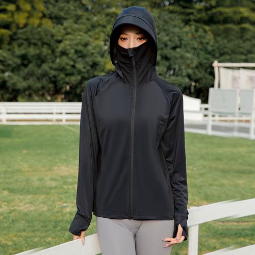 Polyamide Women Sun Protection Clothing & breathable Solid PC