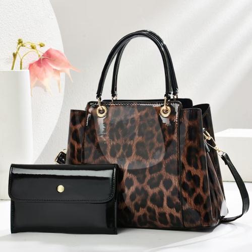 PU Leather Combination Wallet large capacity & two piece leopard Set