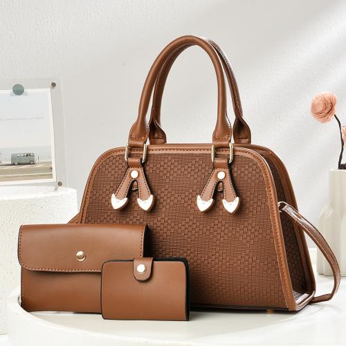 PU Leather Bag Suit large capacity & three piece PU Leather Set