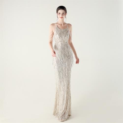 Sequin & Polyester Slim & Tassels Long Evening Dress Others PC