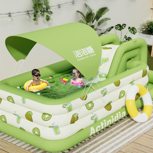 PVC Inflatable Pool printed green PC
