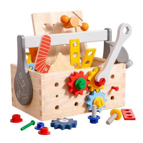 Bois Ensemble de jouets de cas d’outil Ensemble