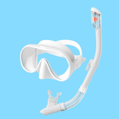Glass & Silicone Snorkel Set portable & anti-fog Set